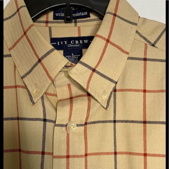 Ivy Crew Classics Men’s Shirt Button Down Wrinkle Resistant Short Sleeve Size L - Picture 4 of 5